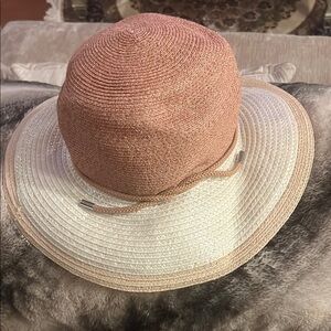 Elegant Pink and White Women's Sun Hat